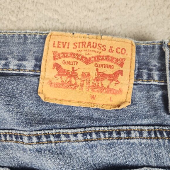 Levi's 569 Jeans Men's 34x30 Blue Loose Fit Straight Leg Distressed Denim Pants - Picture 7 of 16